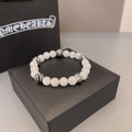 Chrome Hearts White Jade Bead Bracelet - Premium Quality