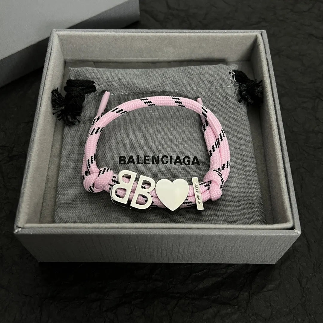 Balenciaga Inspired Premium Rope Bracelet - Pink