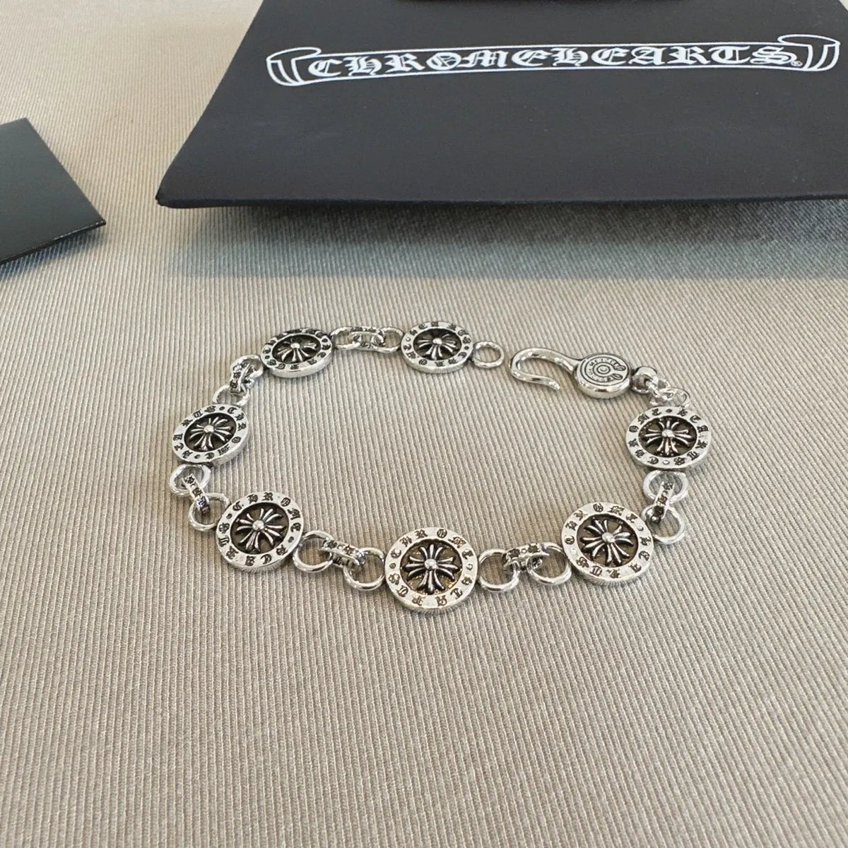 Chrome Hearts Style Premium Bracelet - Sterling Silver