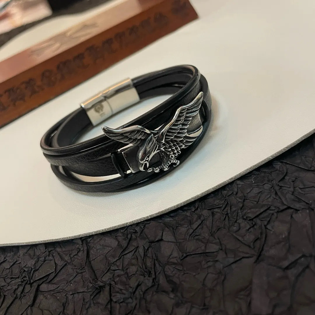 Eagle Leather Bracelet - Premium Quality