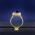 designer statement Valentino Gold Sapphire Ring - Valentino Gold &