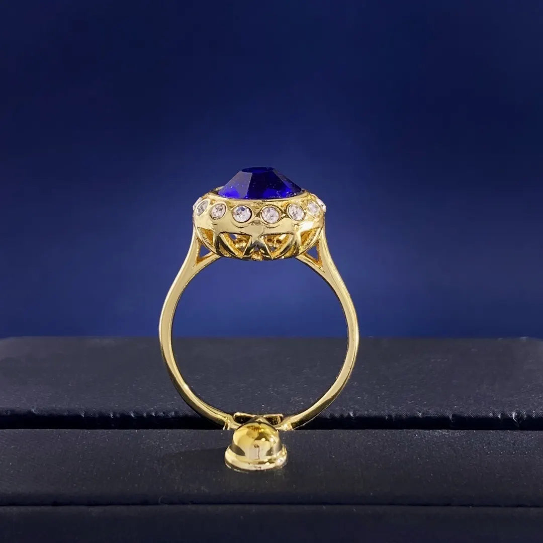 designer statement Valentino Gold Sapphire Ring - Valentino Gold &