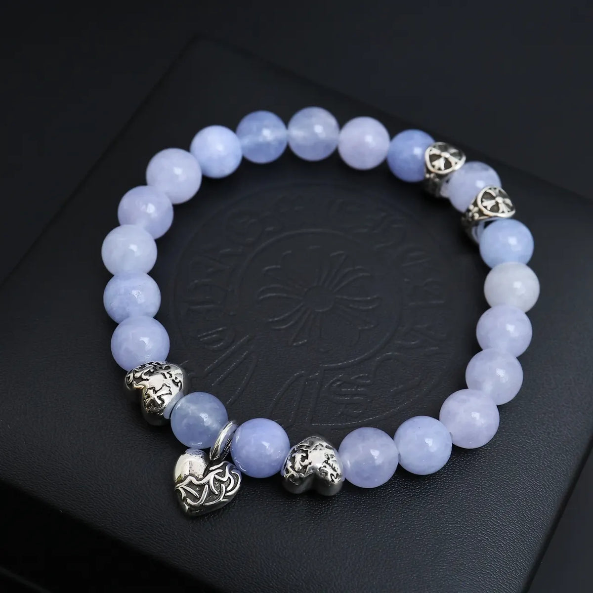 Premium Beaded Bracelet with Heart Charm