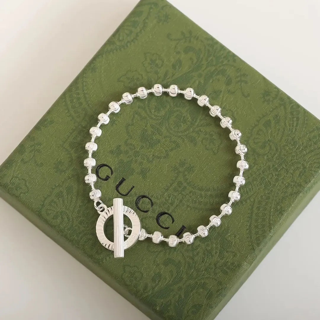Gucci Sterling Silver Bead Bracelet - Premium Quality