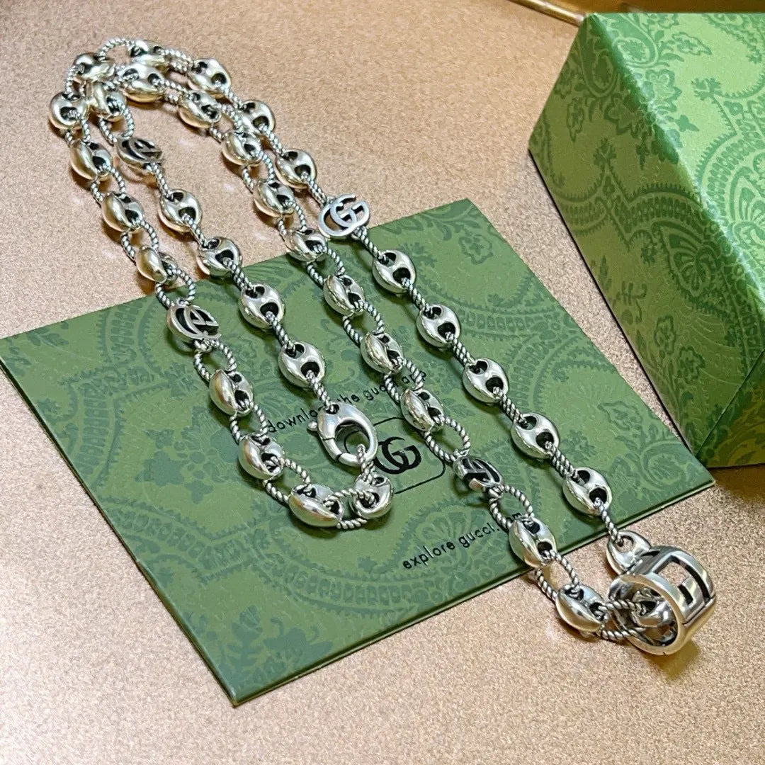 modern Gucci Silver Marina Chain Necklace - Gucci Silver Marina Chain