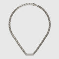 Gucci Silver Tag Chain Necklace - Modern Minimalist