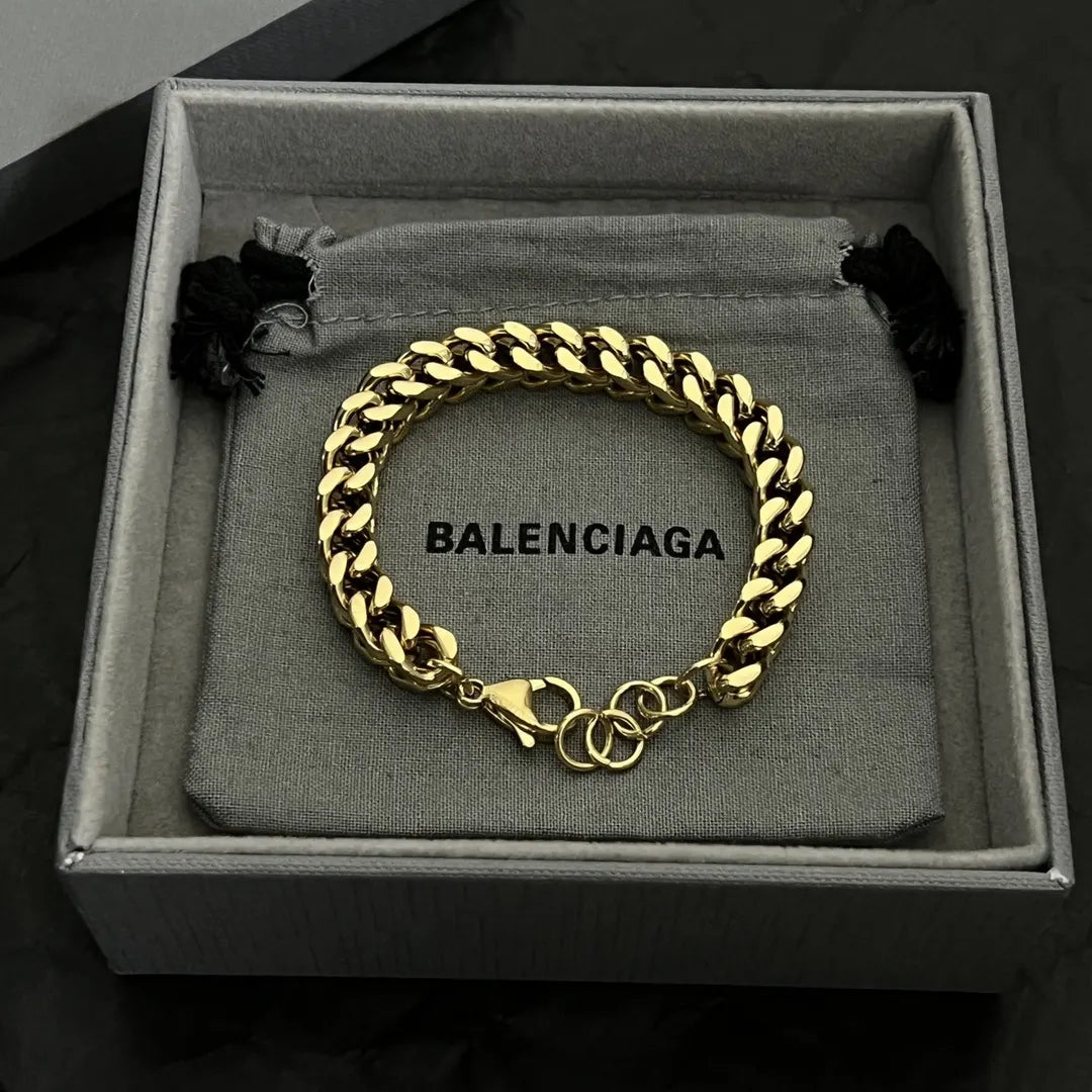 Balenciaga Premium Chain Bracelet - Gold Plated Luxury