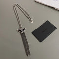 pendant iconic Prada Silver Tassel Necklace - Prada Silver Tassel