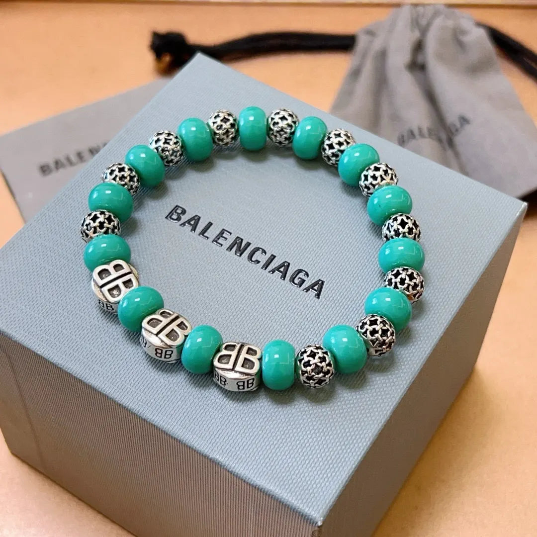 Balenciaga Inspired Turquoise Beaded Bracelet - Premium Quality
