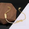 YSL Gold Rhinestone Bracelet - YSL Gold Rhinestone Y Necklace Bracelet