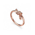 diamonds Tiffany Knot Ring Rose Gold - Tiffany Knot Ring Rose Gold