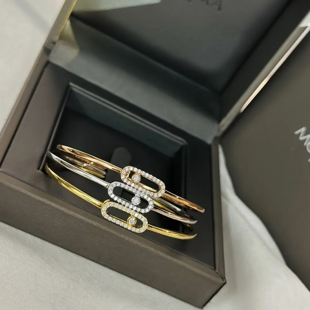 Premium Messika-Inspired Diamond Bracelet Stack