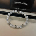 Chrome Hearts White Howlite Bead Bracelet - Premium Quality