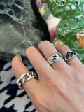 Prada Silver Triangle Logo Ring design - Prada Silver Triangle Logo