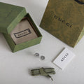 Gucci Silver Interlocking G Stud Earrings - Designer Jewelry