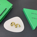 Bottega Veneta Gold Drop Earrings sculptural - Bottega Veneta Gold