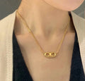Celine Gold Triomphe Pendant Necklace classic - Celine Gold Triomphe