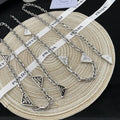 Prada Silver Chain Triangle Pendant 3473 - Prada Silver Chain Triangle
