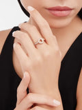 elegant Bvlgari Rose Gold Diamond Circle Ring - Bvlgari Rose Gold