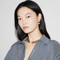 Gucci Gold Pearl Drop Earrings Vintage Style