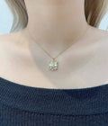 Celine Gold Baguette Crystal Pendant - Chic Necklace