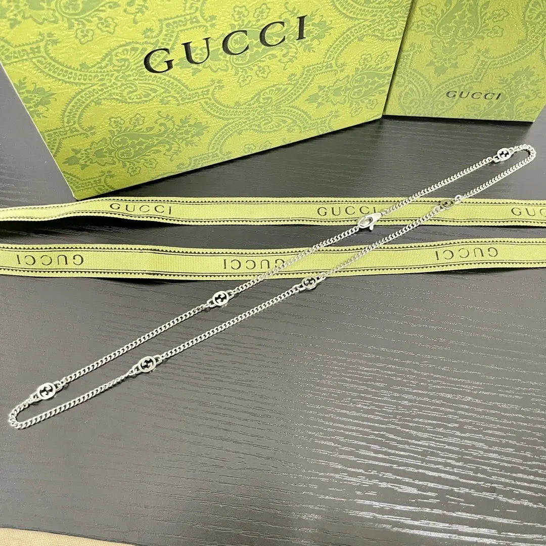 iconic Gucci Silver GG Chain Necklace - Gucci Silver GG Chain Necklace