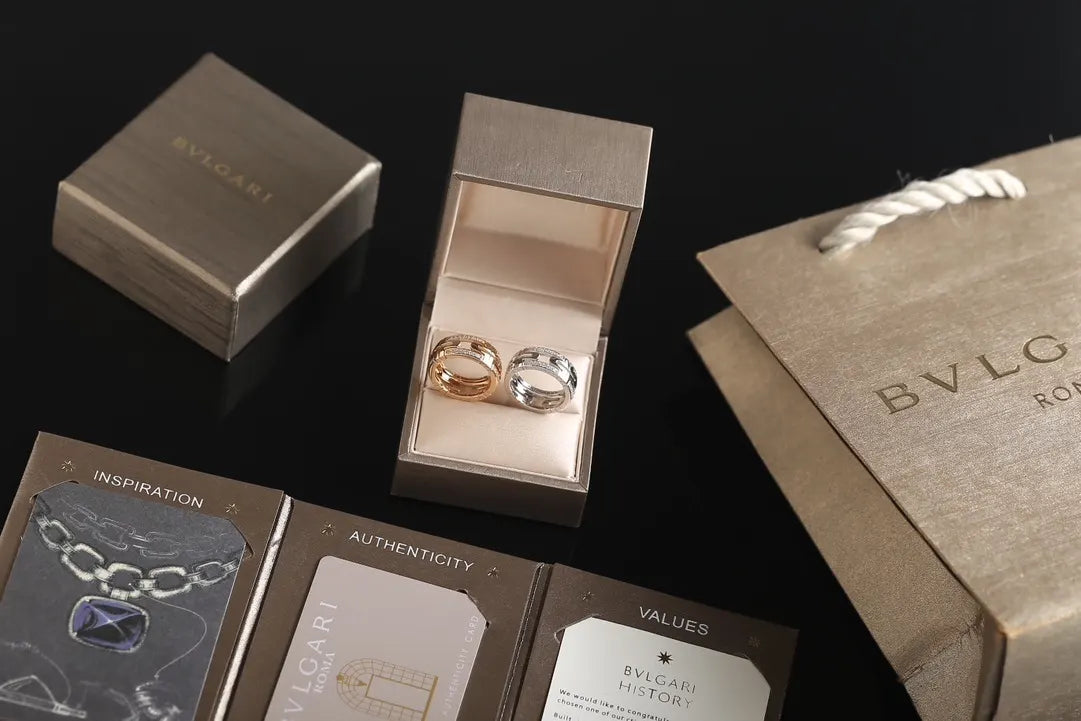 zero1 Bvlgari Rose Gold White Gold Ring - Bvlgari B.zero1 Rose Gold &