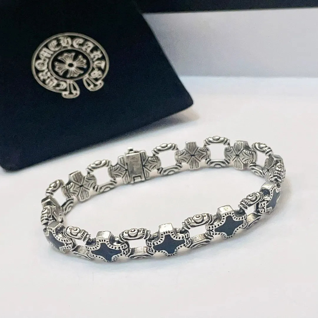 Chrome Hearts Style Sterling Silver Bracelet