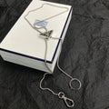 Prada Silver Triangle Logo Chain Lanyard - Sleek Accessory