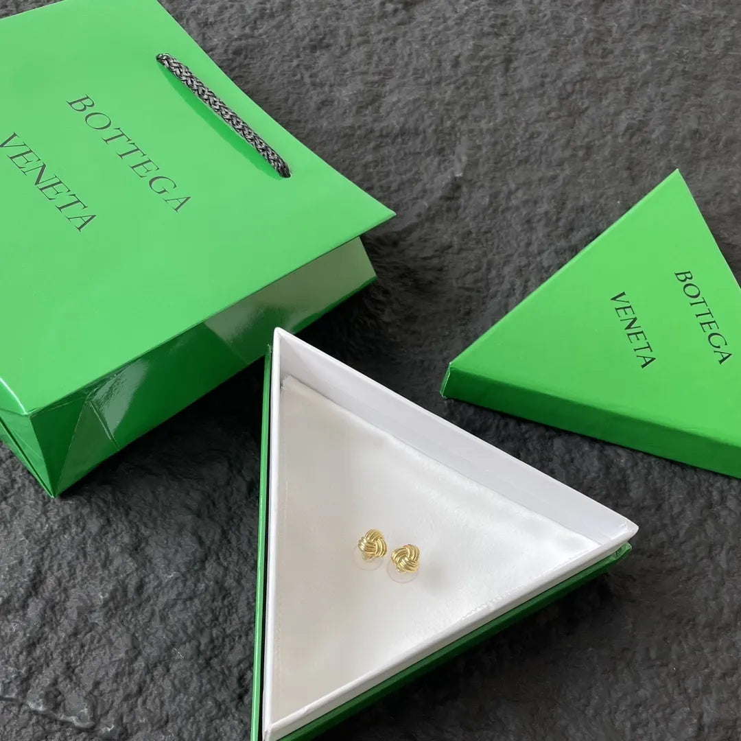 stud Bottega Veneta Gold Knot Earrings - Bottega Veneta Gold Knot Stud