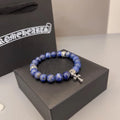 Lapis Lazuli Premium Bracelet with Sterling Silver Accents