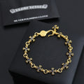 Premium Cross Charm Bracelet - Exquisite Gold Finish