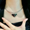 Prada Silver Triangle Necklace pendant - Prada Silver Triangle Pendant