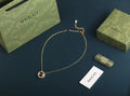 Gucci Gold Interlocking G Diamond Pendant Necklace