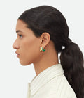 Bottega Veneta Gold Green - Bottega Veneta Gold & Green Enamel Hoop