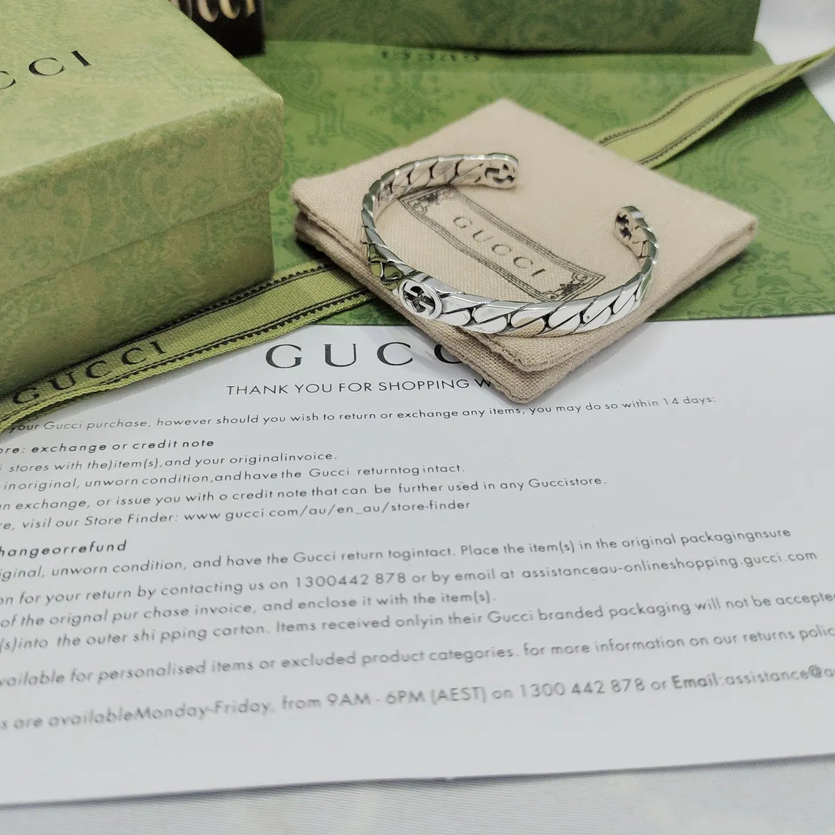Gucci Interlocking G Silver Bracelet - Premium Quality