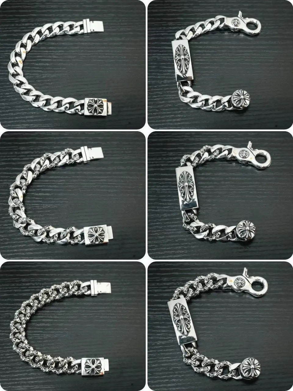 Premium Chrome Hearts Style Chain Bracelet