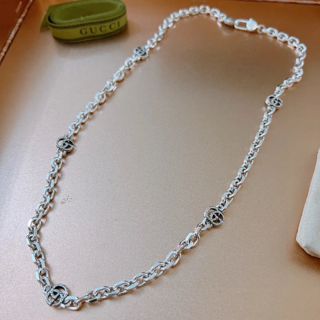 designer statement Gucci Silver Interlocking G Chain Necklace - Gucci
