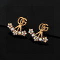 statement Gucci Gold Crystal GG Earrings - Gucci Gold Crystal GG