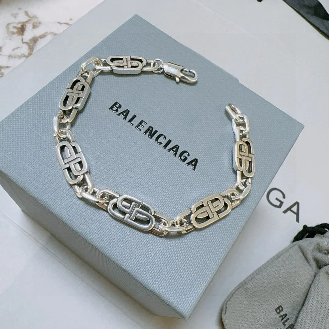 Balenciaga Silver-Tone Link Bracelet - Premium Quality