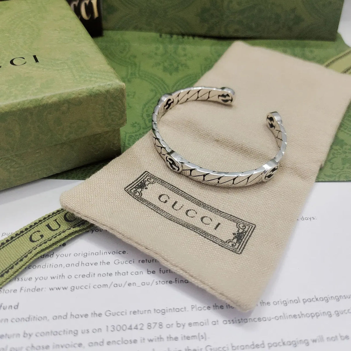 Gucci Silver Bracelet - Premium Designer Bangle