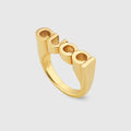 statement Gucci Gold-Tone Logo Ring - Gucci Gold-Tone Logo Ring