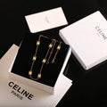 Celine Triomphe Gold Chain Necklace - Elegant Design