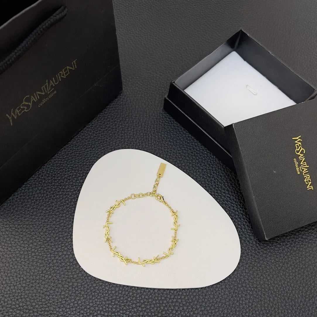 YSL Gold Bracelet - Premium Quality Designer Bracelet