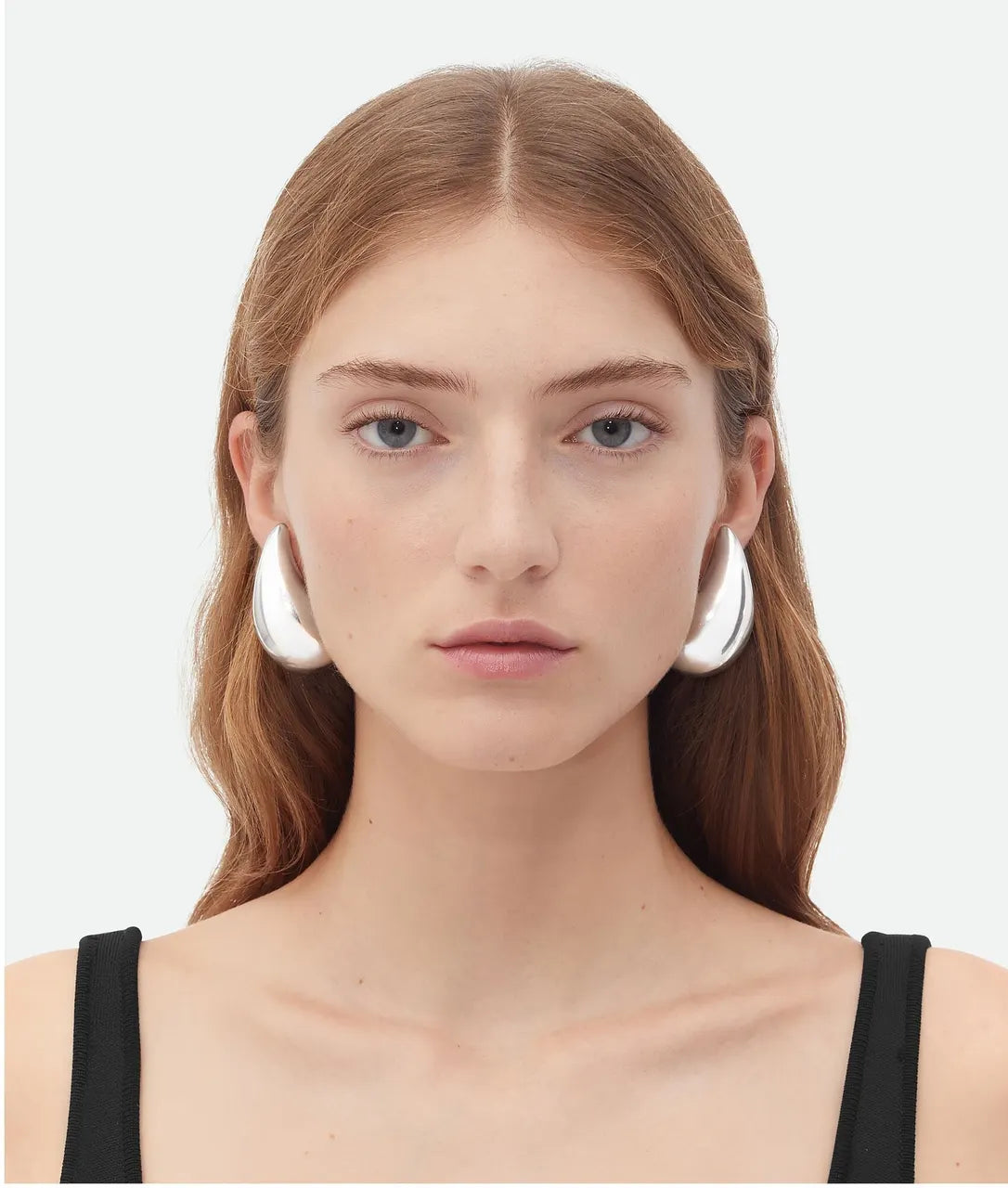 statement jewelry Bottega Veneta Silver Teardrop Earrings - Bottega