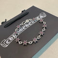 Premium Star Bracelet with Ruby Accents
