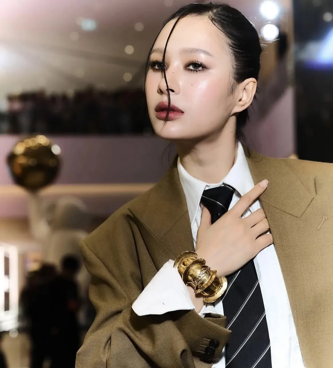 Saint Laurent Gold-Tone Cuff Bracelet - Premium Quality