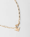 pendant delicate Prada Gold Triangle Necklace - Prada Gold Triangle