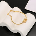 Elegant Gold-Plated Trefoil Bracelet - Premium Quality