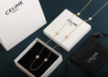 station delicate Celine Gold Pearl Necklace - Celine Gold Pearl